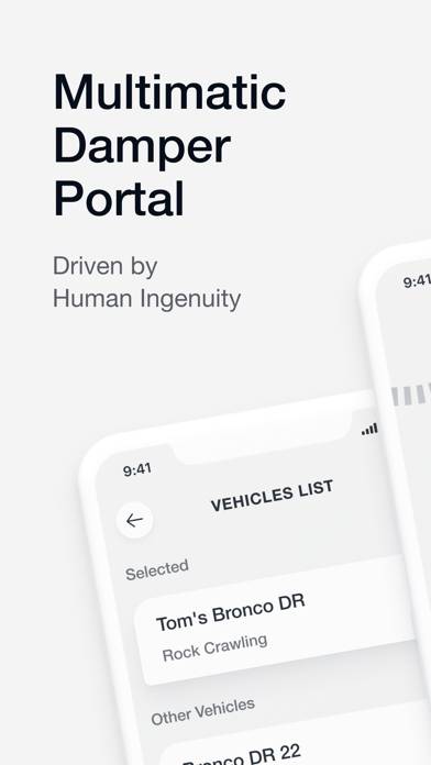 Multimatic Damper Portal screenshot