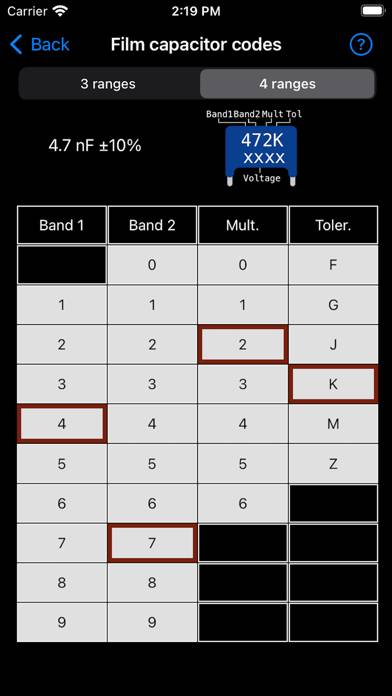 Electronic Component Codes Pro Schermata dell'app #6