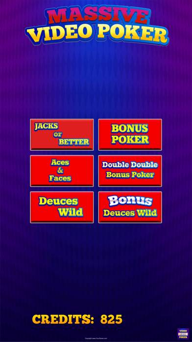 Massive Video Poker Collection game screenshot