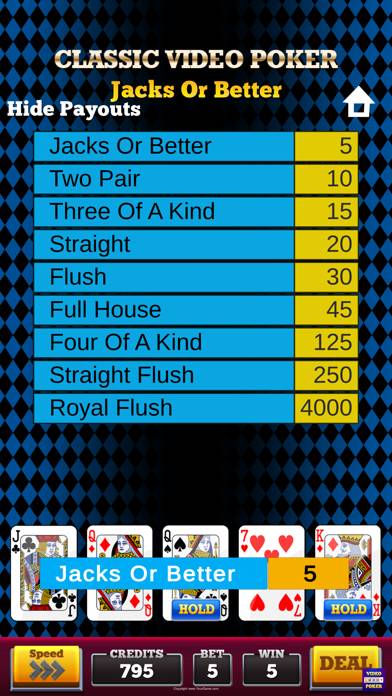 Massive Video Poker Collection game screenshot