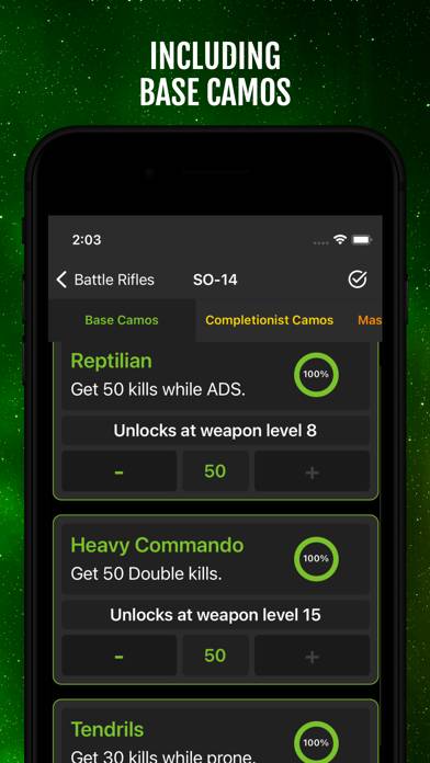 MWII Camo Tracker Schermata dell'app #3