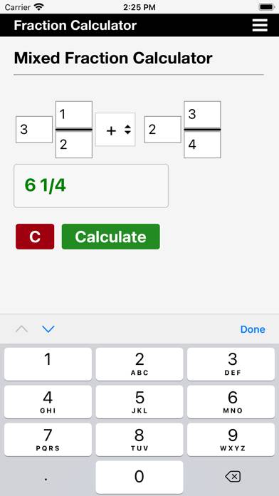 Fraction Calculator Schermata dell'app #2