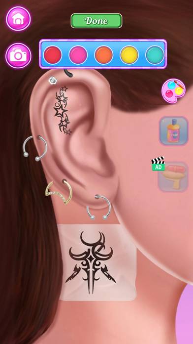 Ear Piercing & Tattoo Games Captura de pantalla de la aplicación #6