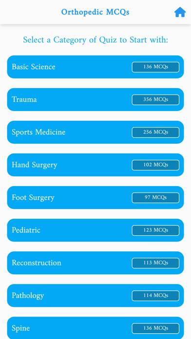 Orthopedic Quiz MCQs App Capture d'écran de l'application