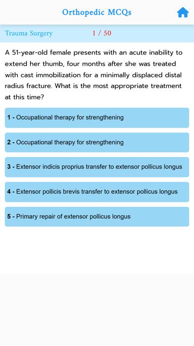 Orthopedic Quiz MCQs App Capture d'écran de l'application