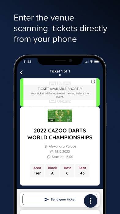 PDC Tickets App-Screenshot