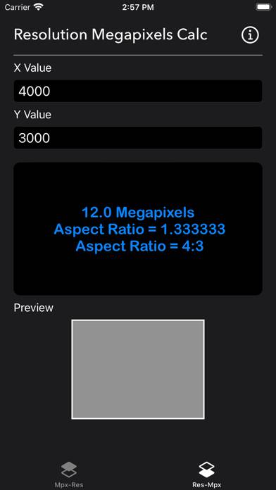 Megapixels Resolution Calc Capture d'écran de l'application #2