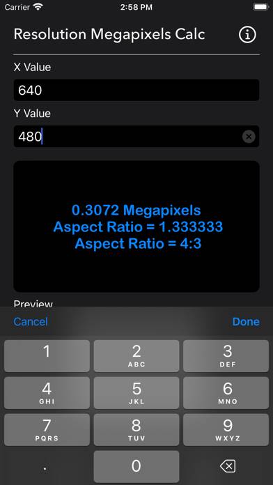 Megapixels Resolution Calc Capture d'écran de l'application #5