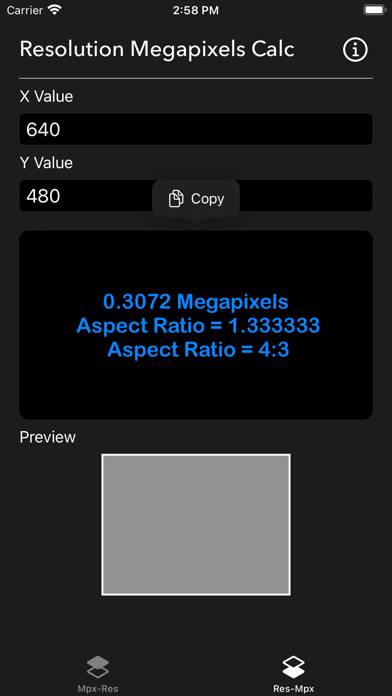 Megapixels Resolution Calc Capture d'écran de l'application #6