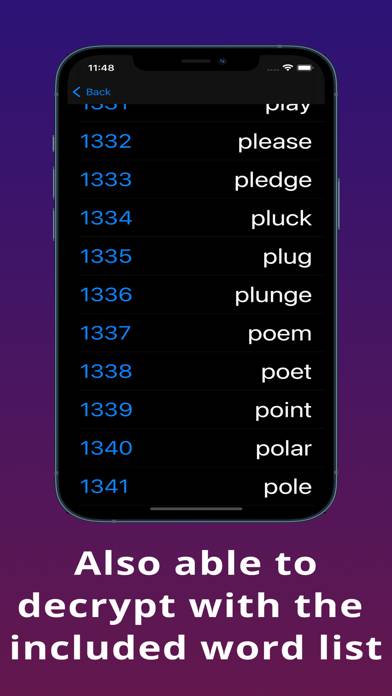 Bip39 Decrypt Captura de pantalla de la aplicación