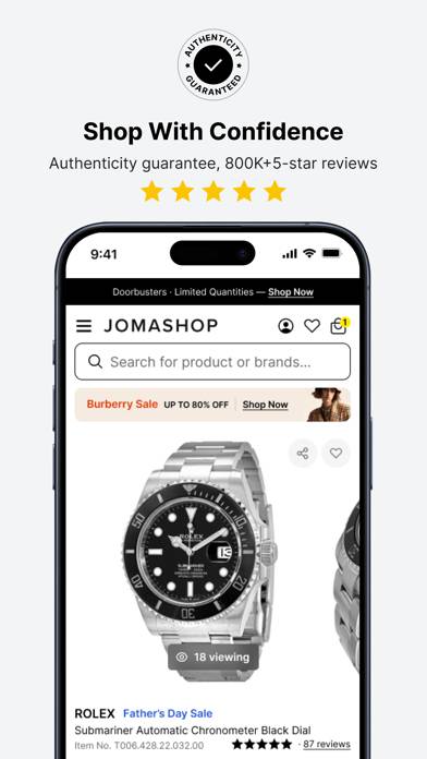 Jomashop screenshot