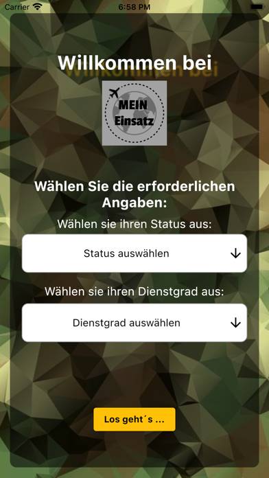 MeinEinsatz-AVZ App-Screenshot #1