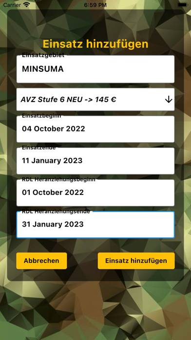 MeinEinsatz-AVZ App-Screenshot #4