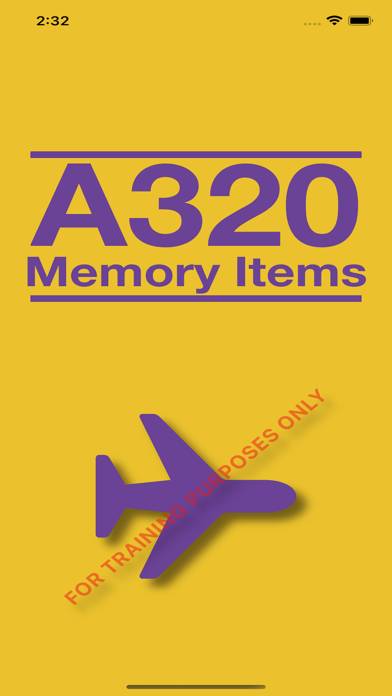 A320 MemoryItems Captura de pantalla de la aplicación