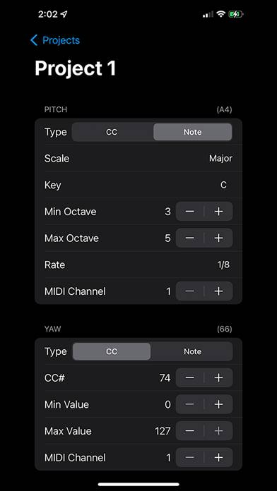 MIDI Motion for Apple Watch App-Screenshot #1