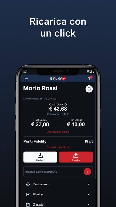 Eplay24 schermata del gioco