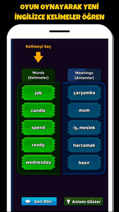İngilizce Kelime Öğren Uygulama ekran görüntüsü #1
