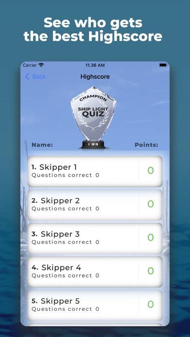 Skibslys Quiz skärmdump av spelet