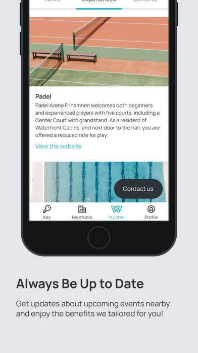 Waterfront Cabins App skärmdump