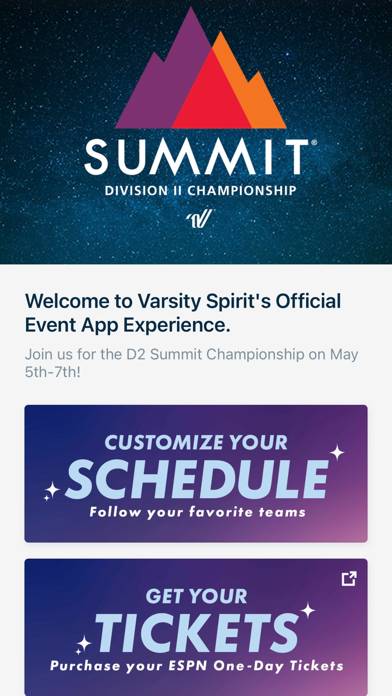 Varsity Spirit Events App screenshot #1