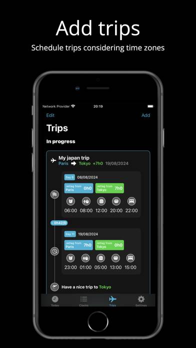 Jetlag App screenshot