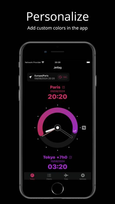 Jetlag App screenshot