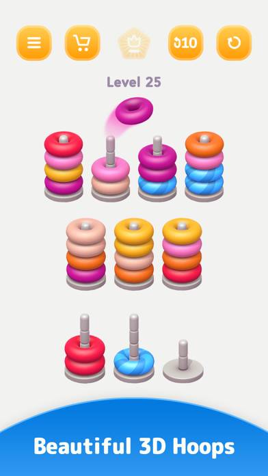 Color Sort 3D  Hoop Puzzle App skärmdump #1