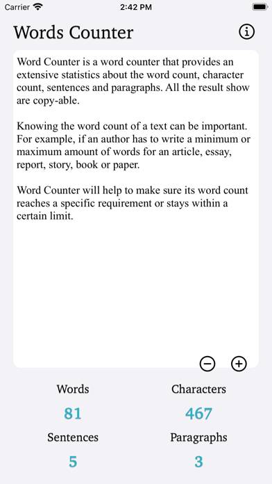 Words Counter Plus Schermata dell'app #1