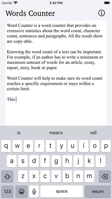 Words Counter Plus Schermata dell'app #2