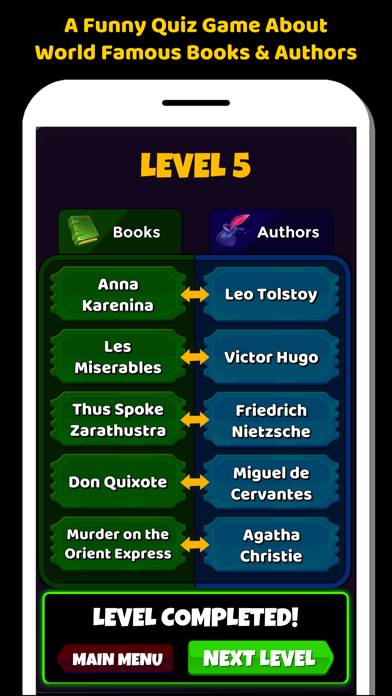 Books And Authors Quiz Game Uygulama ekran görüntüsü #2