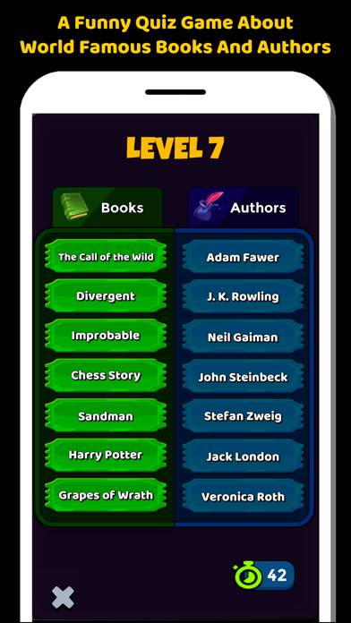 Books And Authors Quiz Game App screenshot #3
