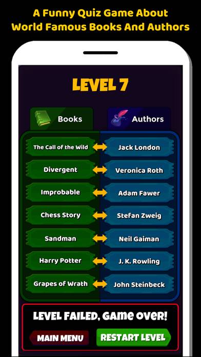 Books And Authors Quiz Game Uygulama ekran görüntüsü #4