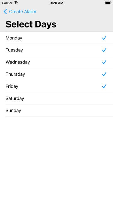 RecordAlarm App skärmdump