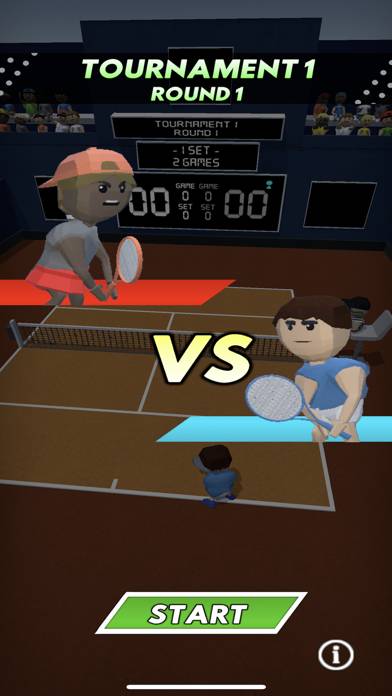 Competitive Tennis Challenge game screenshot