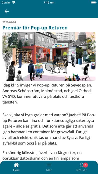 Va Syd App skärmdump