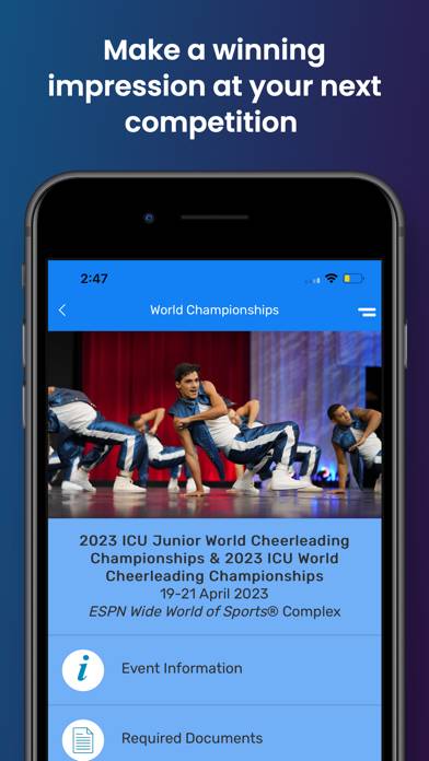 ICU World Cheerleading App screenshot #2