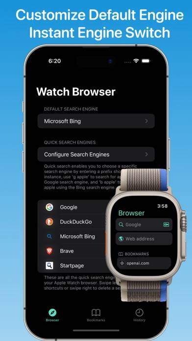Browser for Watch Uygulama ekran görüntüsü #1