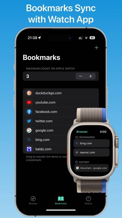 Browser for Watch Captura de pantalla de la aplicación #3