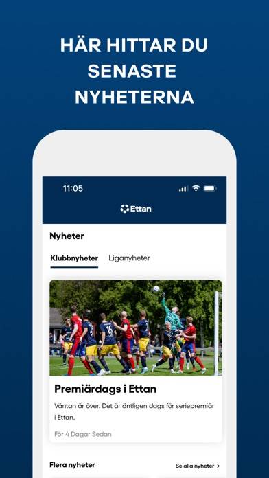 Ettanfotboll App skärmdump #5