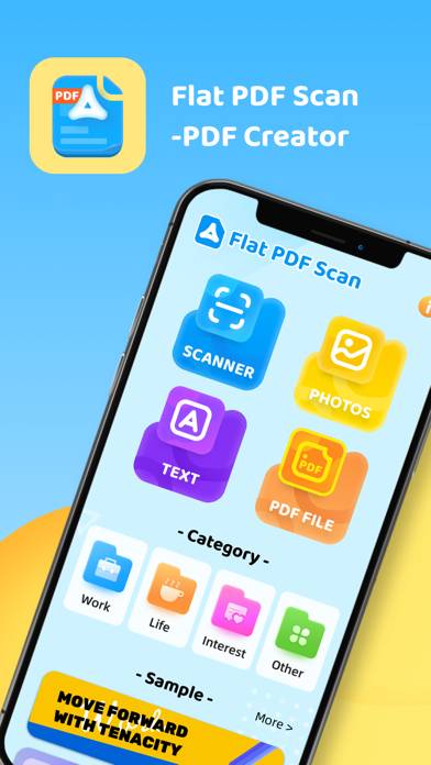 Flat PDF Scan-PDF Creator App screenshot #1