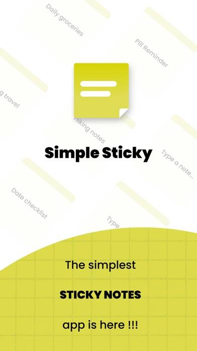 Simple Sticky Notes on Widgets Capture d'écran de l'application #1