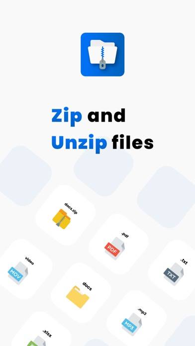 Easy Unzip / Zip Files Captura de pantalla de la aplicación #1