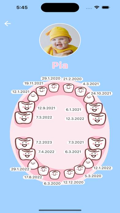 Baby teeth Diary App-Screenshot #3