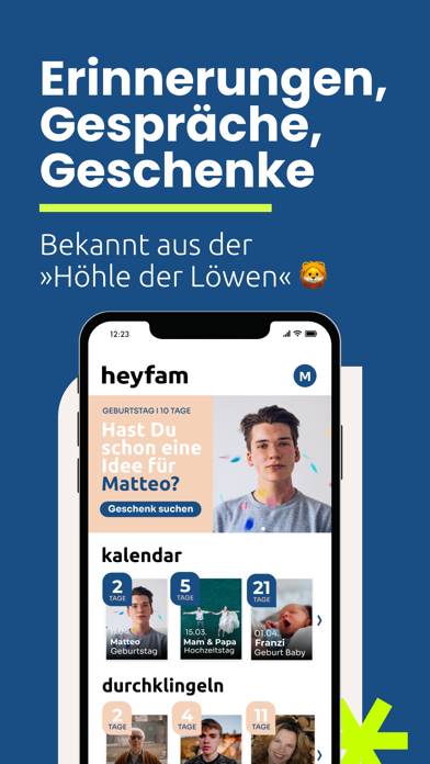 Heyfam App-Screenshot #1
