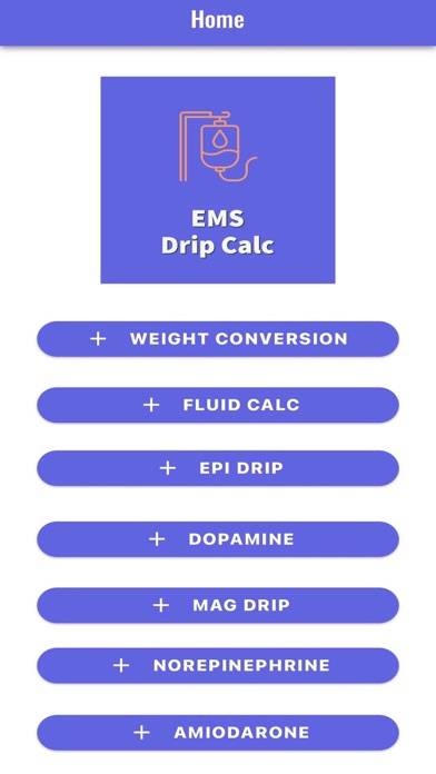 EMS Drip Calc App screenshot #1