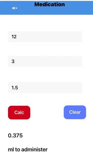 EMS Drip Calc App screenshot