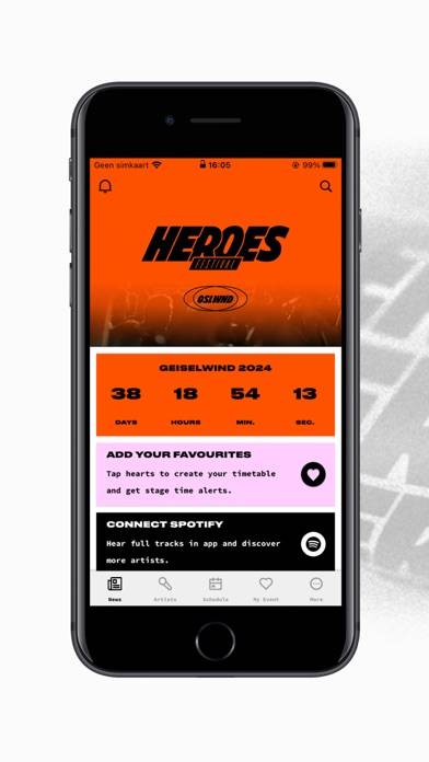 Heroes Festival App-Screenshot #2