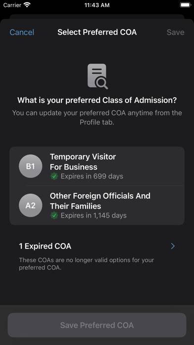 Global Entry Mobile App screenshot