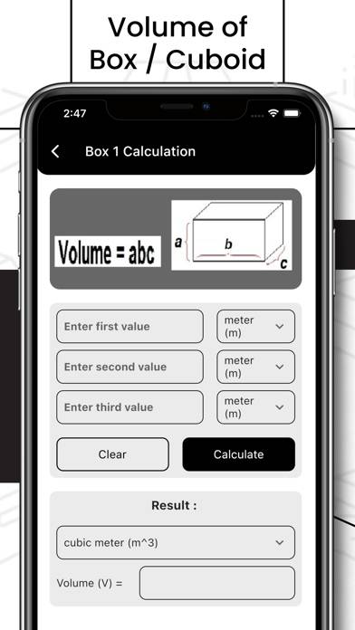 Box Volume Calculator Captura de pantalla de la aplicación #3