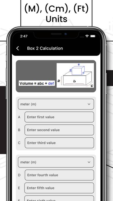 Box Volume Calculator Captura de pantalla de la aplicación #5